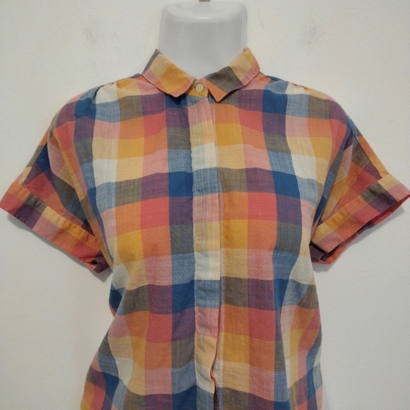 Madewell Multicolor Plaid Button Down Shirt - Picture 4 of 16